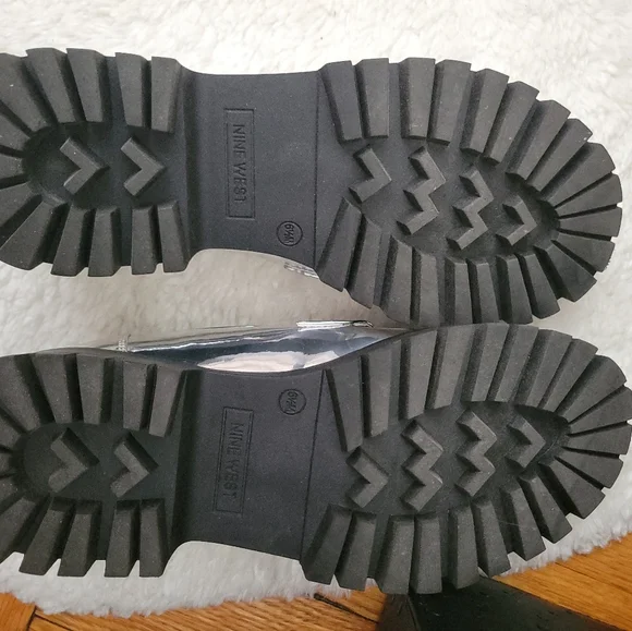 Nine West Garren Silver Lug Sole Loafers - Picture 6 of 9